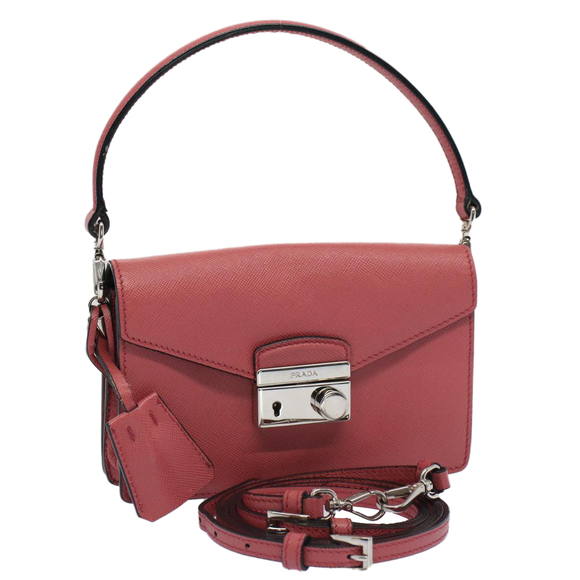 PRADA Mini Hand Bag Safiano leather 2way Pink Auth am4942V - Picture 1 of 16